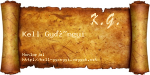 Kell Gyöngyi névjegykártya